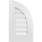 Ekena Millwork Quarter Round Top Right Surface Mount PVC Gable Vent w/ 3-1/2"W x 1"P Standard Frame, 14"W x 24"H GVPQR14X2401SF - alternate 1